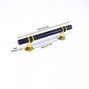 Maniglie per Cassetti e Armadi in Stile T-Bar Nero e Oro, Maniglie per Ante di Cucina - Product Image 4