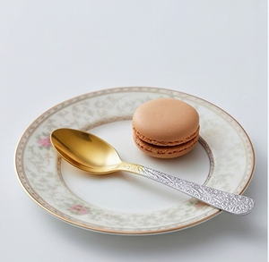 Elegant <b>Gold</b> Plated Stainless Steel <b>Teaspoons</b> With Ornate Handles Perfect For Luxurious Dining Sets - Product Image 5