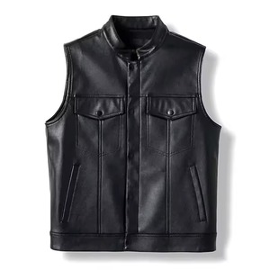 Chaleco de Cuero Reversible Impermeable para Hombre, Estilo Urbano, Cuello en V, Tallas Personalizables, Múltiples Colores, Nueva Llegada 2026 - Product Image 1