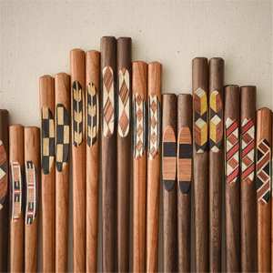 Palillos de Madera Hechos a Mano, Juego de Palillos Culturales, Palillos Elegantes para Comer, Artículo de Venta Caliente - Product Image 3