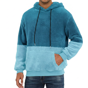 Sweat-shirts à capuche pour homme en tissu polaire tricoté polyester/coton, coupe classique, 280g, avec poche - Product Image 5