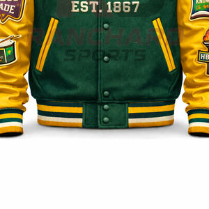 Veste bomber HBCU pour homme – Veste universitaire classique avec construction en laine résistante - Product Image 3