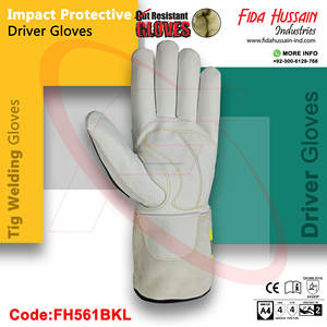 Gants de conducteur personnalisés de protection contre les chocs de qualité supérieure pour un usage quotidien 2024 gants de conducteur en gros gants en cuir du Pakistan - Product Image 3