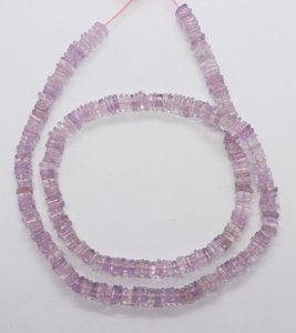 ลูกปัดอะมีทิสต์สีชมพูทรงสี่เหลี่ยมขนาด 4-5 มม. ลูกปัดอะมีทิสต์สีชมพูทรงเหลี่ยมเรียบเนียน ขนาด 16 นิ้ว อะมีทิสต์ธรรมชาติ - Product Image 1