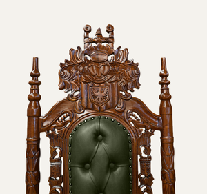 Silla de Trono Clásica de Lujo en Madera de Caoba Sólida y Duradera para Hotel, Sala de Estar o Apartamento - Product Image 6