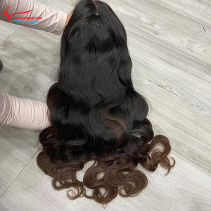 Vente flash Extensions de cheveux Fermeture en dentelle transparente Perruque ondulée 100% cheveux vierges vietnamiens Sans synthétique Prix de gros - Product Image 1