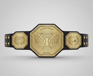 Cinturón de Campeonato de Béisbol Personalizado Premium para Torneos en Colores Dorado/Plateado Unisex - Product Image 1