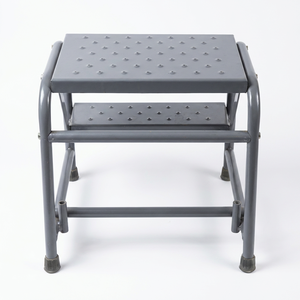 Escalera Rodante para Almacén, 204 kg, Plataforma Móvil de Acero Resistente con Ruedas para Recolección de Pedidos - Product Image 3