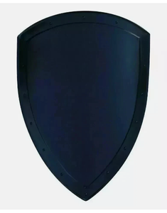 <b>Black</b> <b>Polished</b> Iron Medieval Heater Shield Knight Battle Armour Prop for Cosplay Historical Reenactment Decor - Product Image 3