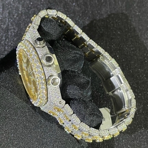 Relojes Clásicos Unisex Hechos a Mano con Diamantes Moissanite VVS1, Correa de Acero Inoxidable, Esfera Analógica Mecánica - Product Image 3