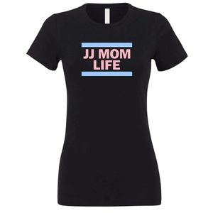 Camiseta informal de algodón con estampado gráfico para mujer, estilo Jack and Jill Mom Life, cómoda para uso diario, ropa para eventos familiares, conjunto a juego - Product Image 1