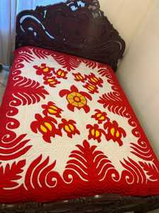 Couvre-lits Kantha Hawaïens faits main par des designers, couleur rouge et blanc, 2026, 100% coton, pour la maison, la décoration de la literie - Product Image 3