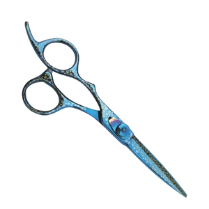 Professional Blue Titanium Hair Cutting <b>Scissors</b> Stainless Steel Barber Shears Salon Hairdressing <b>Scissor</b> OEM Custom Logo - Product Image 2