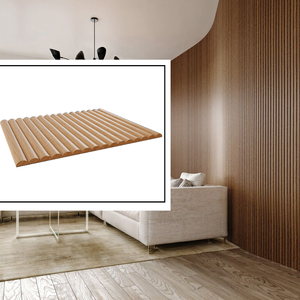 Paneles Acústicos de Madera para Pared con Diseño de Listones Tambour, Reducción de Ruido, para Sala de Estar, Comedor, Baño, Revestimiento Interior de Paredes - Product Image 1