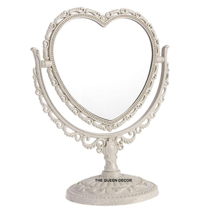 Glossy Finished Stainless Steel Metal <b>Table</b> Mirror Geometric Shape Use Makeup Tableware And Desktop Bedroom At Best Price - Product Image 5