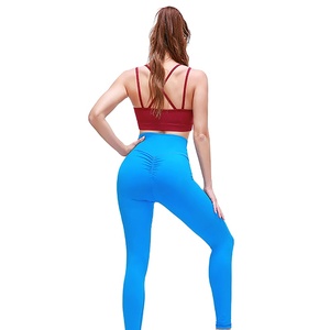 Conjunto Deportivo de 2 Piezas para Mujer con Logotipo Personalizado, Diseño Sólido, Transpirable, Cintura Alta Elástica, Leggings y Sujetador Deportivo para Yoga - Product Image 2
