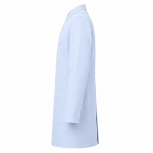 Bata de Laboratorio Médica Gris Pálido con Cuello de Solapa, Uniforme de Doctor Personalizado al por Mayor, Ropa de Trabajo Unisex para Equipos de Clínicas y Farmacias - Product Image 6