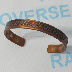 Brazalete Magnético de Cobre con Motivo de Estrella Sagrada, Joyería Curativa para Vitalidad, Meditación, Bienestar y Alineación Energética - Product Image 3