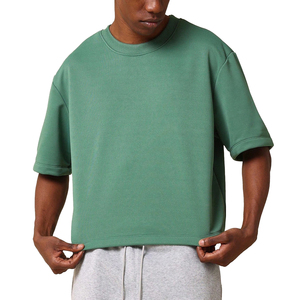 Vintage Acid Wash Long T-Shirt Wholesale Men 100% Cotton Comfortable Blank Oversized O Neck Breathable Quick Dry Customizable - Product Image 1