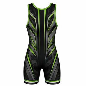Premium Wrestling <b>Singlets</b> Custom Printed Lycra Sports Uniforms for Professional Wrestling Teams and Clubs - Product Image 3
