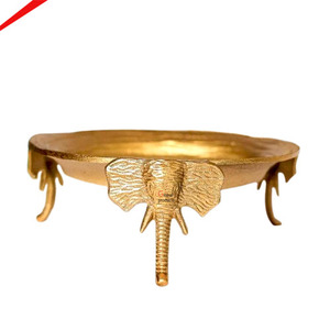 Newly Design <b>Elephant</b> Legs <b>Decor</b> Wedding Nuts Fruits Salad bowl Decorative Handcrafts Luxury Bowl Bowls & Dish Gold Platter - Product Image 1