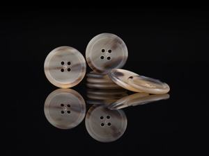 High Quality Custom Round 4-Hole Buffalo Horn Animal Style Durable <b>Handmade</b> Sewing Buttons for <b>Clothes</b> Shirt Suit - Product Image 1