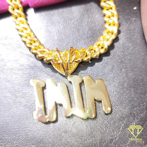 Hip Hop Custom <b>Name</b> Pendant Gold Cuban <b>Chain</b> Moissanite Diamond Bling Necklace For Men Women - Product Image 6