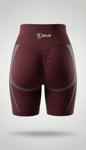 กางเกงขาสั้นออกกำลังกายเอวสูงสำหรับผู้หญิง ระบายอากาศได้ดี ผ้ายืดหยุ่น ไนลอน/คอตตอน เหมาะสำหรับใส่เล่นกีฬาหรือสตรีทแวร์ - Product Image 3