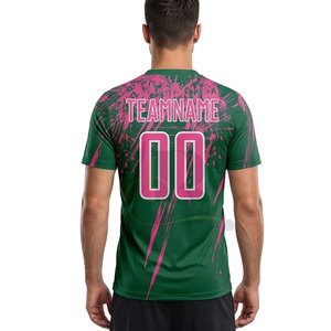 เสื้อกีฬาซับลิเมชั่นขายดีสำหรับผู้ชาย ออกแบบลายพิมพ์ซับลิเมชั่นตามสั่ง สำหรับทีมฝึกซ้อม กิจกรรมกลางแจ้ง แขนสั้น - Product Image 5