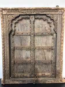 Ventana de Madera Tallada Antigua, Muebles Hechos a Mano para el Hogar, para Comedor, Sala de Estar, Dormitorio, Baño y Uso en Exteriores - Product Image 5