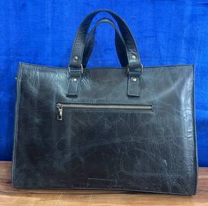 Bolso Mensajero Vintage de Cuero Genuino, Grande, Resistente, con Cierre de Cremallera Antirrobo, Bolsillos Delanteros, para Uso Diario en Todas las Estaciones - Product Image 3