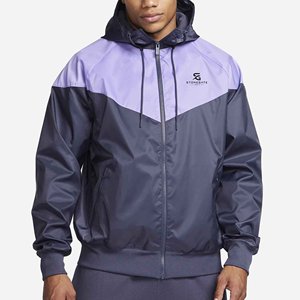 Ensemble de survêtement coupe-vent en nylon pour homme, veste et pantalon, demi-zip, manches longues, décontracté, pour le jogging et le sport 2026 - Product Image 1
