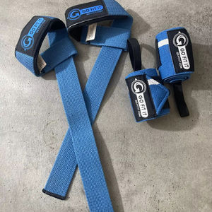 Ensemble de bandes de maintien pour poignets en néoprène et élastiques et de sangles de musculation en forme de 8 pour l'entraînement en salle de sport antidérapant - Product Image 1