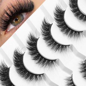 <span class=keywords><strong>Magefy</strong></span> – Vente en gros, marque privée – Faux cils en bande complète, naturellement fins et courbés, lot de 7 paires, cils effilés, kits de faux cils - Product Image 2