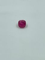 Batu Permata Spinel Alami Langka Kualitas Premium Potongan Cushion Merah Kemerahan 7mm 2.10cts 100% Batu Asli & Alami