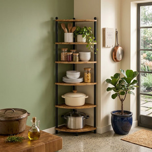 ชั้นวางต้นไม้เข้ามุม 5 ชั้น พร้อมชั้นวางไม้และโครงโลหะ - Product Image 2