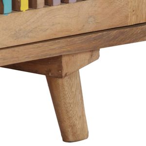 Aparador de Madera Natural con Detalles Multicolor en las Puertas - Product Image 5