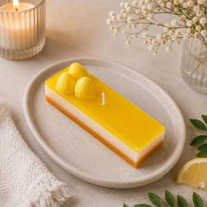 Bougie décorative rectangulaire brillante en cire de soja, inspirée des desserts superposés, parfumée aux fruits et aux fleurs, pour la maison, cadeau de mariage - Product Image 2