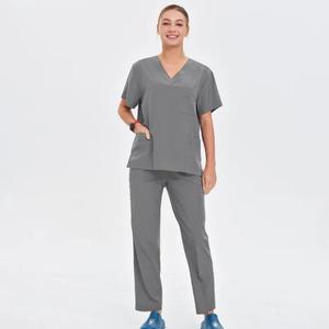 Conjunto de Uniforme Médico para Mujer, Uniforme de Hospital, Color Sólido, Alta Calidad, Secado Rápido, Tejido Transpirable, Ropa de Trabajo Moderna - Product Image 2