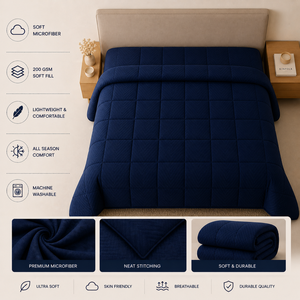 Edredón de Microfibra Azul Rey para Cama Doble, Suave, Acogedor, Duradero, Hipoalergénico, Ligero, para Todas las Estaciones, para Uso en el Hogar y el Dormitorio - Product Image 5