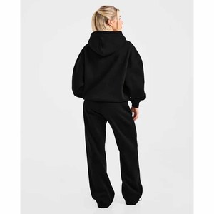 <b>women</b> <b>sweat</b> <b>suit</b> <b>women's</b> fleece two piece outfit hoodie and wide leg sweatpants set heavyweight fleece <b>sweat</b> <b>suit</b> custom logo - Product Image 3