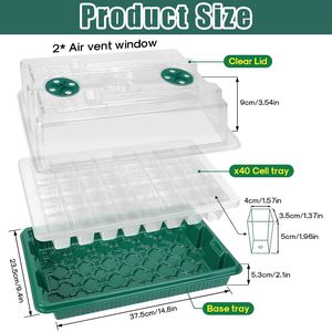 2 Pezzi Stazione di Propagazione Piante con Timer Vassoi di Avvio con Luce di Crescita per Coltivazione Semi e Germinazione - Product Image 4