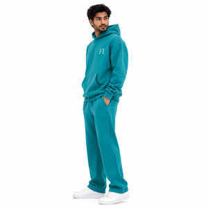 Conjunto de Sudadera con Capucha y Pantalones Deportivos de Algodón Grueso Personalizado, Sudaderas de Felpa Suave, Corte Holgado, Hombros Caídos, Proveedor al por Mayor - Product Image 2