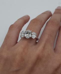3.10 CT Lab Grown <b>Diamond</b> <b>Ring</b> in 18K Solid Gold | IGI Certified Luxury Engagement Wedding <b>Ring</b> | Gold Plated Bridal Jewelry - Product Image 3