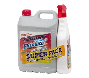 Super Pack "Codi Energic" Desengrasante 5L + 750mL Detergente líquido concentrado Fragancia de limón Uso en la cocina casera Removedor de suciedad resistente - Product Image 1