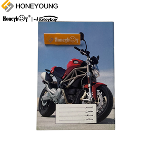 Carnet vierge rouge à couverture souple sur le thème de la <span class=keywords><strong>moto</strong></span> Carnet étudiant Bon marché et simple - Product Image 1