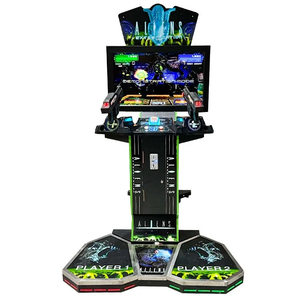 Máquina recreativa de tiro con agua y hielo operada con monedas, pantalla de alta definición, 2 jugadores, simulador de pistola de agua interactiva electrónica - Product Image 1