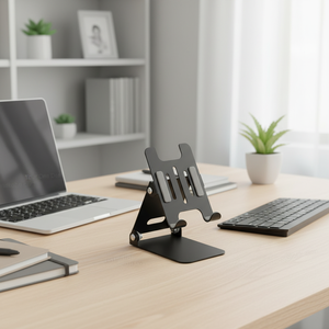 Support de téléphone de bureau pour smartphones et tablettes, utilisation au bureau, support mobile en métal réglable multi-angles - Product Image 5