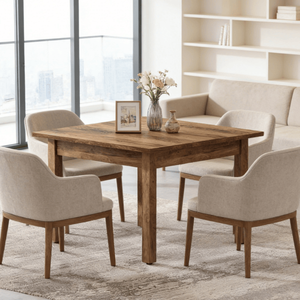 Tavolo da Pranzo Solido Ovale Assemblato con Motivo Rettangolare in Pietra Sinterizzata Effetto Marmo - Product Image 4