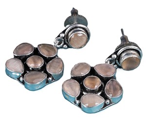 Pendientes Colgantes de Plata Oxidada con Múltiples Piedras al por Mayor |   Fabricante Directo de Fábrica, Calidad Premium |   Stock Disponible, Envío Rápido - Product Image 5